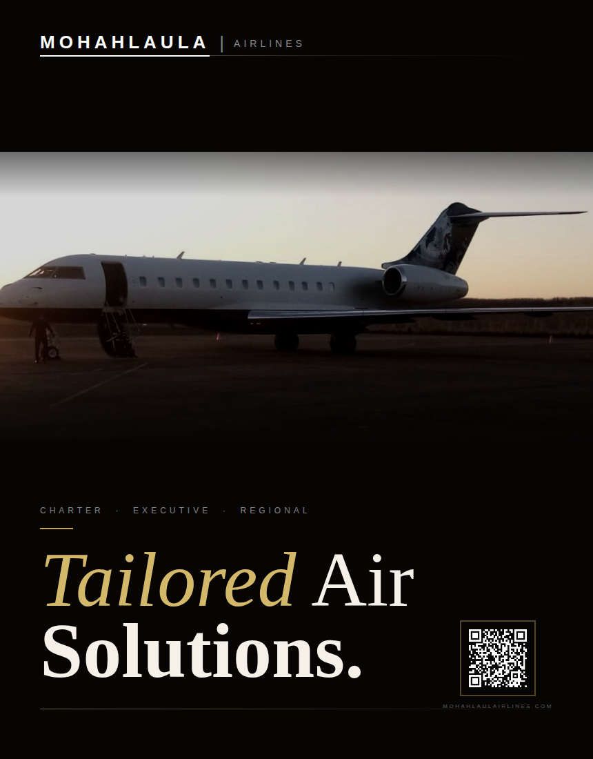Mohahlaula Airlines — Charter · Executive · Regional